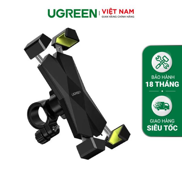Giá đỡ điện thoại UGREEN LP116 – Xoay góc 360 độ, kích thước màn hình 4.6 – 6.5 inch – Chống shock, rung lắc, chuyên dùng cho xe đạp