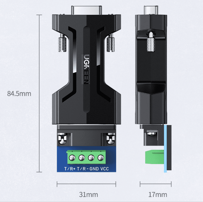Đầu Chuyển RS232 sang RS485 Ugreen CM261 EIA / TIA RS232C / RS485, tốc độ truyền 115,2kbps