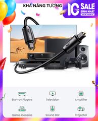 Dây Audio Quang Toslink UGREEN AV122 hỗ trợ âm thanh 5.1 và 7.1