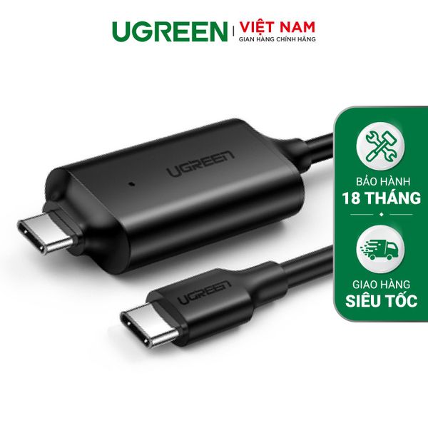 Cáp truyền dữ liệu UGREEN US319 Type-C sang Type-C – Truyền giữa 2 máy tính