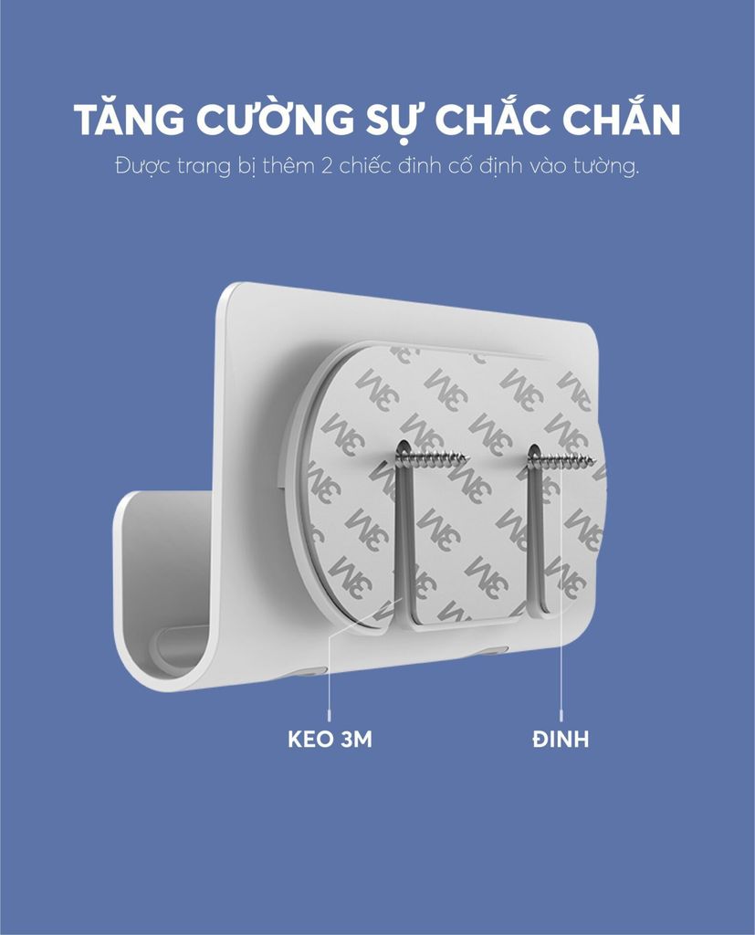 Khay đựng điện thoại treo tường không cần khoan UGREEN LP108 30394 rộng 12cm nhựa ABS cao cấp