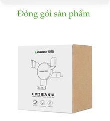 Giá đỡ điện thoại UGREEN LP144 – Kẹp khe đĩa CD trên ô tô – Tương thích màn hình kích thước từ 4-6.2 inch, chất liệu hợp kim nhôm