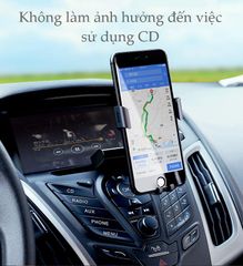 Giá đỡ điện thoại UGREEN LP144 – Kẹp khe đĩa CD trên ô tô – Tương thích màn hình kích thước từ 4-6.2 inch, chất liệu hợp kim nhôm