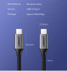 Cáp Video Type C Ugreen US161 hỗ trợ 4k@60Hz