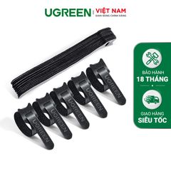 Dây dán Velcro UGREEN 20245 làm gọn dây sạc dây tai nghe dây máy tính…dài 18cm