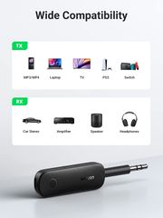 Bộ phát Bluetooth 5.0 Aux UGREEN CM403 – 2 chế độ TX, RX – Kèm nút chấp nhận/ từ chối cuộc gọi