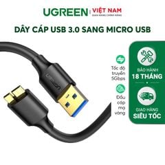 Dây cáp USB 3.0 sang Micro USB 3.0 dạng dây dẹt và dây tròn dài từ 0.25-2m UGREEN US130
