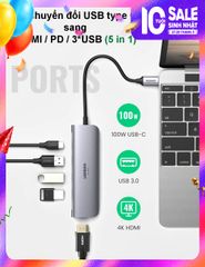 Bộ chuyển Type C sang HDMI và 3 cổng USB 3.0 Ugreen 70495