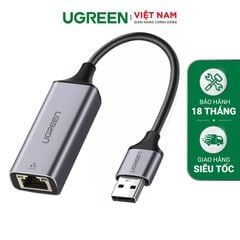 Bộ chuyển đổi USB 3.0 sang mạng LAN UGREEN CM209 Tốc độ truyền 10/100/1000Mbps RJ45 Gigabit Ethernet mở rộng thêm cổng mạng cho máy tính laptop…