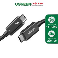 Cáp Thunderbolt 3 Gen 3 UGREEN US341 – Tốc độ truyền 40Gbps, sạc nhanh PD100W – Hỗ trợ xuất hình ảnh 5K@60Hz