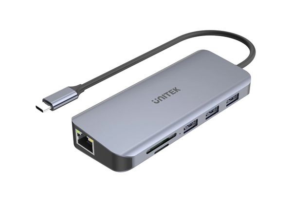 CÁP TYPE-C -> 3 USB 3.0 + HDMI + VGA + LAN + TF/SD/PD 100W UNITEK D1026B