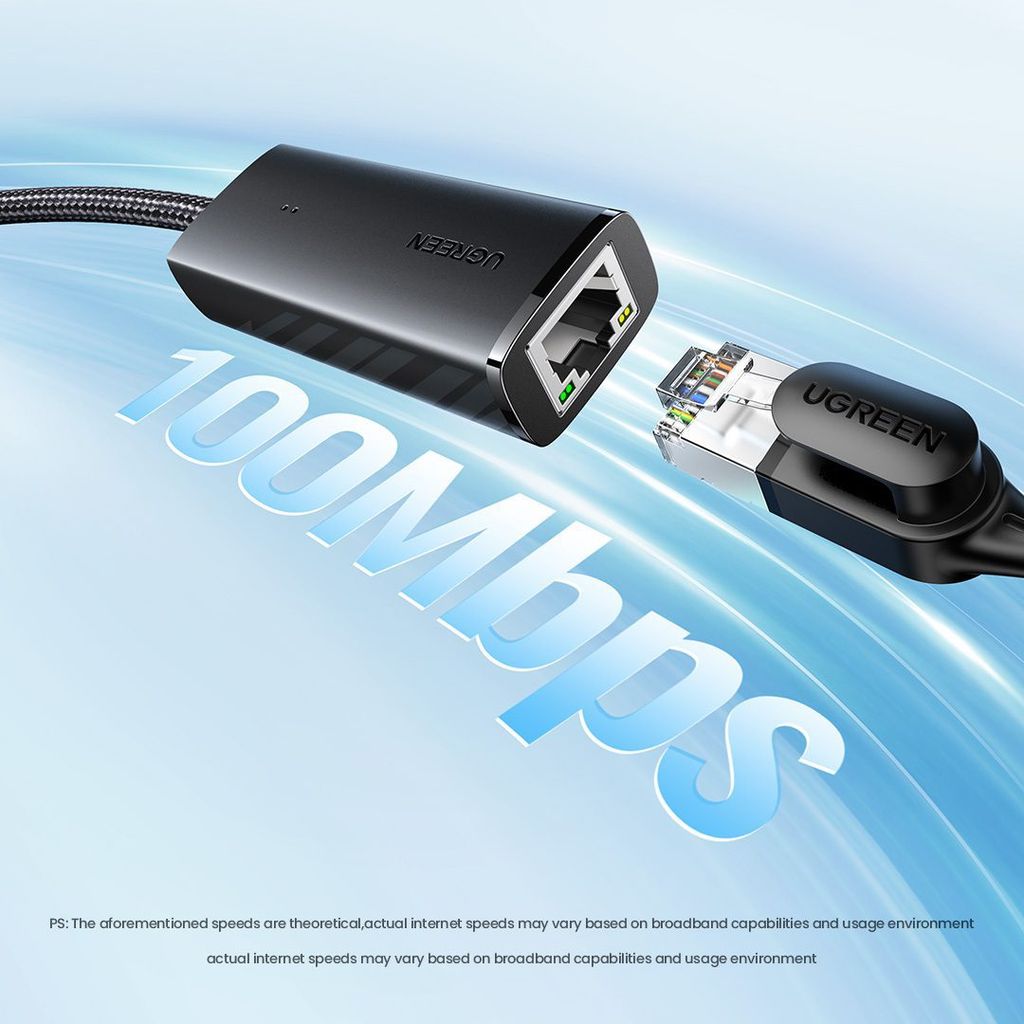 Cáp chuyển đổi USB to LAN 100Mbps Ugreen 15632 CM650