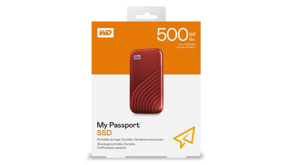 Ổ CỨNG DI ĐỘNG WD MY PASSPORT SSD 500GB ĐỎ USB 3.2 WDBAGF5000ARD-WESN