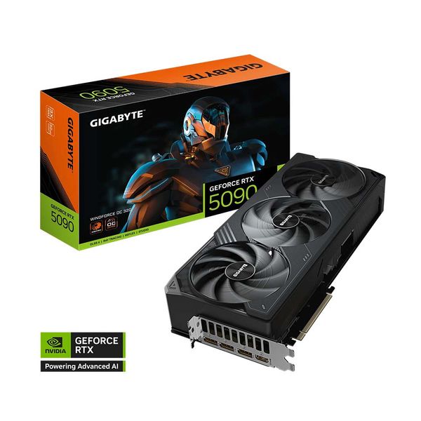 Card màn hình VGA Gigabyte GeForce RTX 5090 WINDFORCE OC 32G (GV-N5090WF3OC- 32GD)
