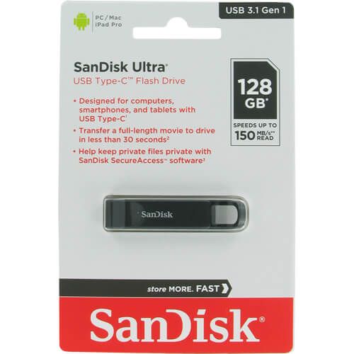 USB SANDISK 128GB USB TYPE C ULTRA SDCZ460-128G-G46 MÀU ĐEN