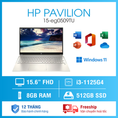 Laptop - Máy tinh xách tay HP Pavilion 15-eg0509TU i3-1125G4/ 8GD4/ 512GSSD/ 15.6FHD/Wlac/BT5/3C41WHr/ALUp/VÀNG/W11SL - 46M08PA_8G