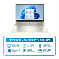 Laptop HP Pavilion 15-eg3035TX 8U6L7PA (Intel Core i7-1355U | 16GB | 512GB | MX550 | 15.6 inch FHD | WIn 11 | Vàng)