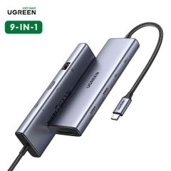 Hub USB Type-C sang HDMI 4K@60Hz Ugreen 15375 Lan 1Gbps, Type-C, USB 3.0, SD/TF Sạc PD 100W