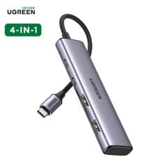 Ugreen 15395 Hub type C 2 cổng USB-A 3.0 và 2 cổng USB-C