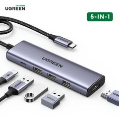 Hub Type C Ugreen 15596 100W PD, 4K@30Hz HDMI
