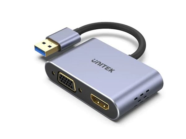 Đầu đổi USB 3.0 -> VGA + HDMI 15cm V1304A Unitek