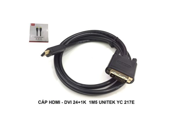 Cáp HDMI->DVI 24+1 1.5m Y-C217E UNITEK #