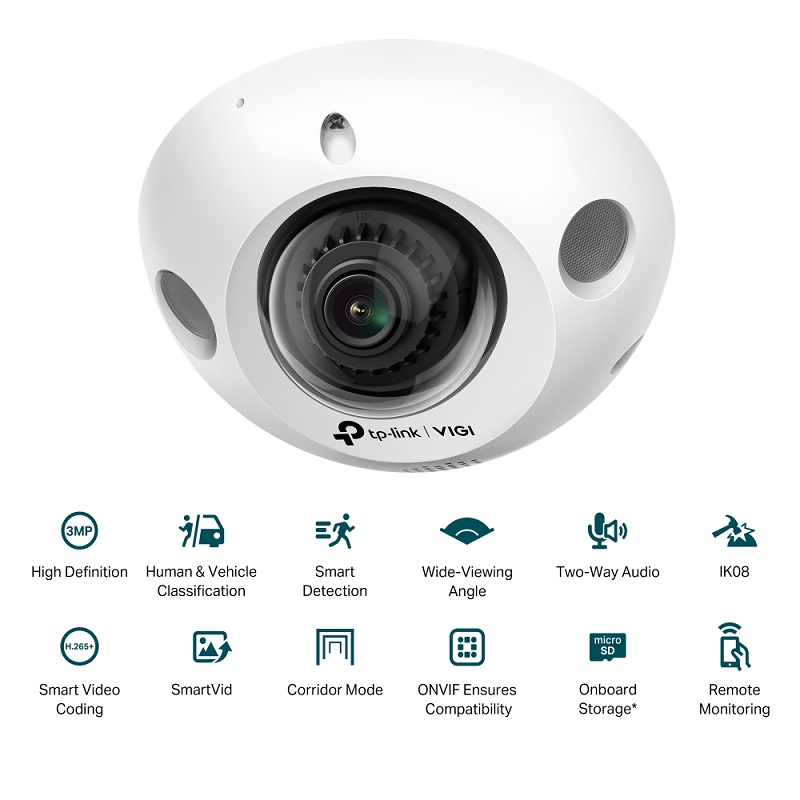 Camera 3MP IR Mini Dome Network VIGI C230I Mini (2.8mm)