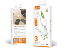 CÁP SẠC ĐIỆN THOẠI 3IN1 CỔNG USB RA 3 CỔNG TYPE-C/LIGHTNING/MICRO LC95 LDNIO