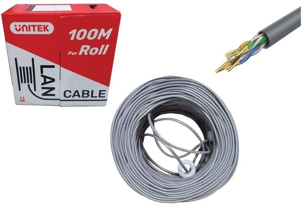Cáp mạng cuộn 100m FTP UNITEK C18142AGY