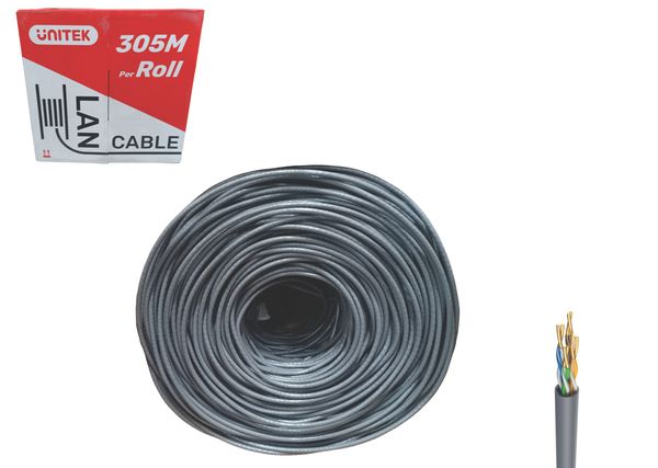 Cáp UTP 305m Cat5 0.43BC C18128GY xám UNITEK