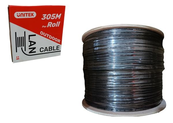 Cáp UTP 305m Cat6 0.55CCA C18136GY đen UNITEK