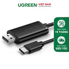 Cáp dữ liệu USB 2.0 sang Type C UGREEN US318 – Tích hợp chipset được đặt ở đầu cắm – Lõi đồng nguyên chất, vỏ bọc PVC
