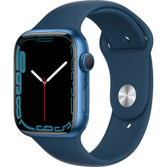 Apple watch Series 7 45MM (MKN83) GPS BLUE ALUMINUM CASE WITH ABYSS BLUE SPORT BAND (LL)