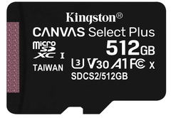 Thẻ nhớ Kingston 512GB microSDXC Canvas Select Plus 100MB/s Read A1 Class UHS-I (SDCS2/512GB)