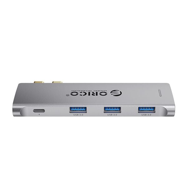 Docking đa năng 5 trong 1 cổng Type C Orico-2CT-5H-GY