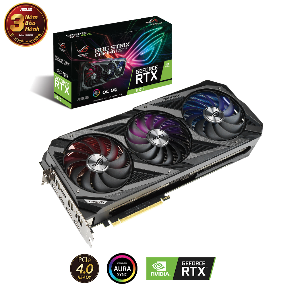 Card màn hình ASUS ROG Strix GeForce RTX 3070 OC (ROG-STRIX-RTX3070-O8G-GAMING)