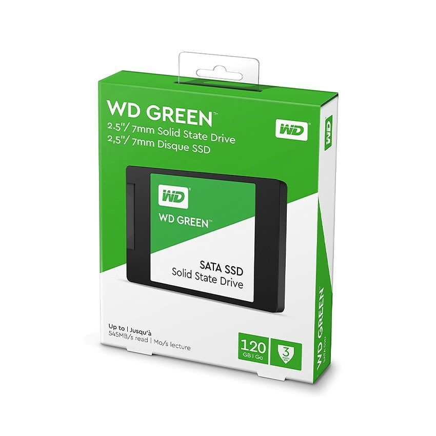 Ổ cứng SSD WD Green 120GB SATA 2.5 inch (Đọc 545MB/s - Ghi 430MB/s) (WDS120G2G0A)