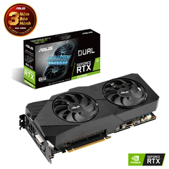 Card màn hình ASUS DUAL RTX 2060 Super 8G EVO (8GB GDDR6, 256-bit, DVI+HDMI+DP, 1x8-pin)
