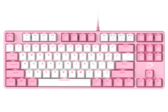 Bàn phím cơ Gaming DAREU EK87 PINK-WHITE (PINK-LED, Blue/ Brown/ Red D switch)