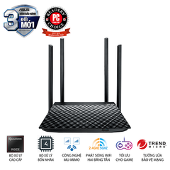 Router Wifi ASUS RT-AC1300UHP, AC1300 MU-MIMO, 2 băng tần, AiProtection, USB 3.0