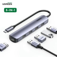 Hub Type C sang HDMI, 4 cổng USB 3.0 Ugreen 20197