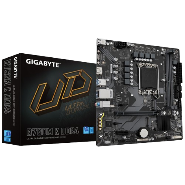 Mainboard Gigabyte B760M K DDR4 (Intel B760/ Socket 1700/ M-ATX/ 2 khe ram/ DDR4)