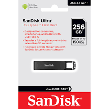 USB SANDISK 256GB USB TYPE C ULTRA SDCZ460-256G-G46 MÀU ĐEN