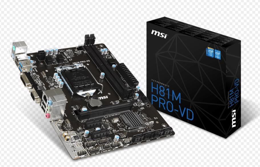 Msi H81m I5 Processor Compatible Motherboard MSI H81M-E33 4th Gen