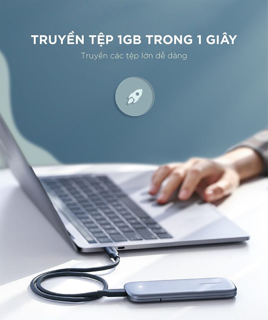 Cáp sạc nhanh Type C UGREEN US286 – Sạc nhanh dòng 3A, lõi đồng nguyên chất