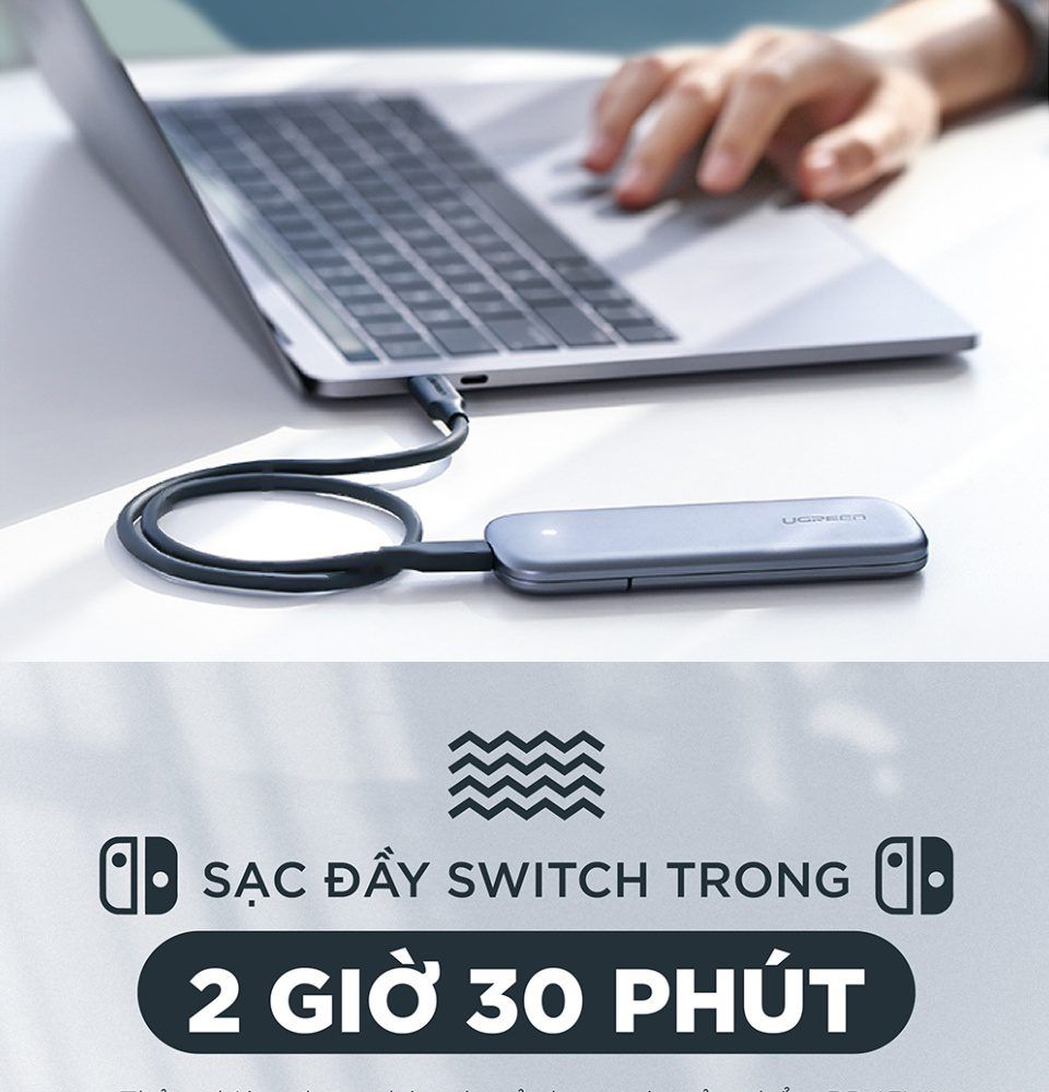 Cáp sạc nhanh Type C UGREEN US286 – Sạc nhanh dòng 3A, lõi đồng nguyên chất