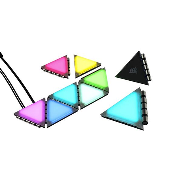 Bộ đèn chiếu sáng Corsair iCUE LC100 Smart Case Lighting Triangles, Expansion Kit CL-9011115-WW