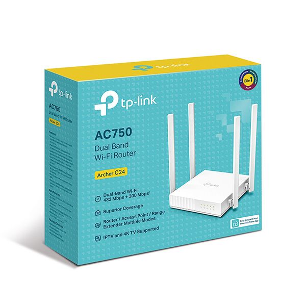 Bộ phát wifi TP-Link Archer C24 AC750Mbps