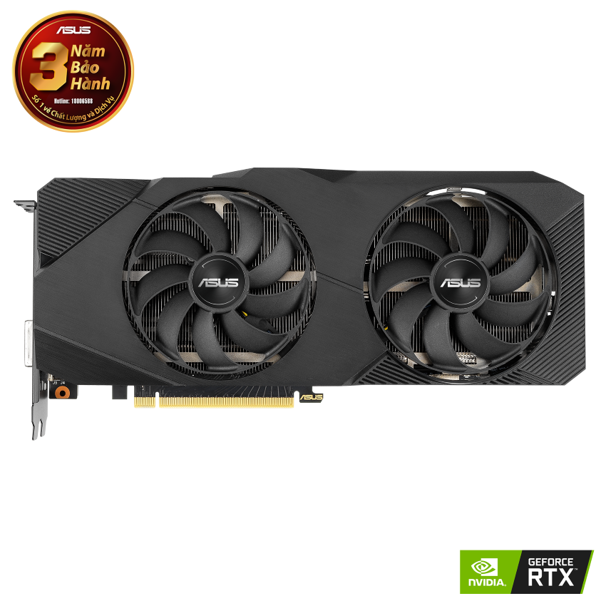 Card màn hình ASUS DUAL RTX 2060 Super 8G EVO (8GB GDDR6, 256-bit, DVI+HDMI+DP, 1x8-pin)