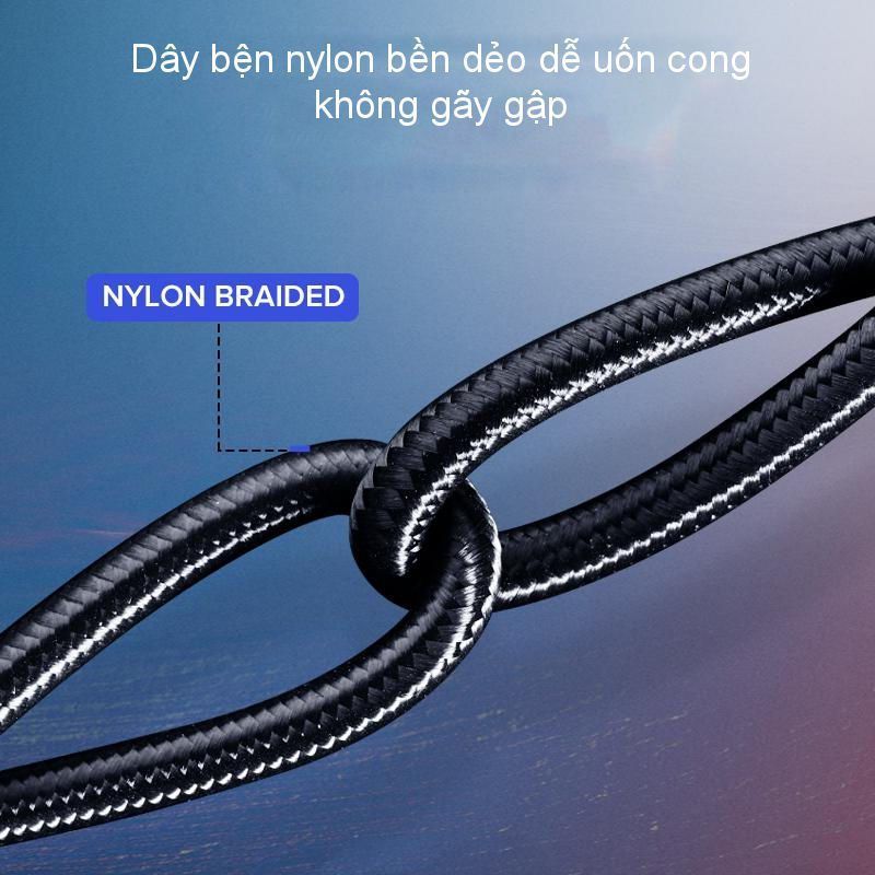 Cáp sạc nhanh Type C UGREEN US301 – Sạc nhanh Quick Charge 3.0 dòng 3A – Đầu cáp silicon chống gập gãy